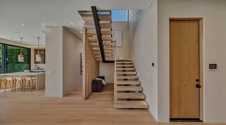 Floating stair off the kitchen